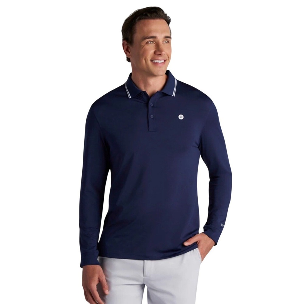 Coolibar Mens Erodym Long Sleeve Sports Polo UPF 50+ Athletic Golf Performance L